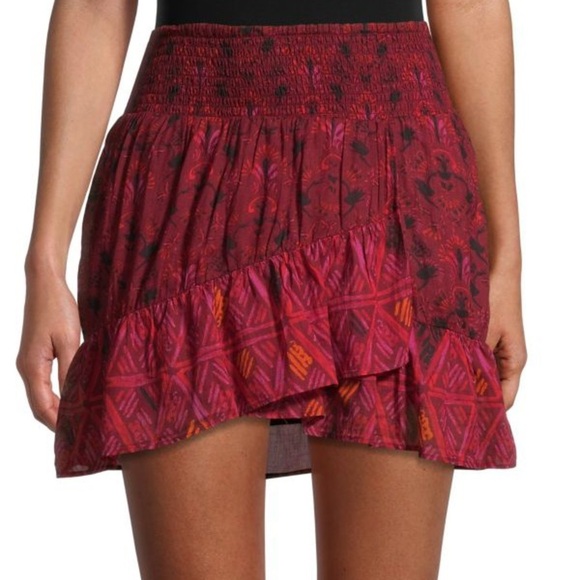FREE PEOPLE
Riviera Mixed-Print Ruffle Skirt (15) - Picture 1 of 7